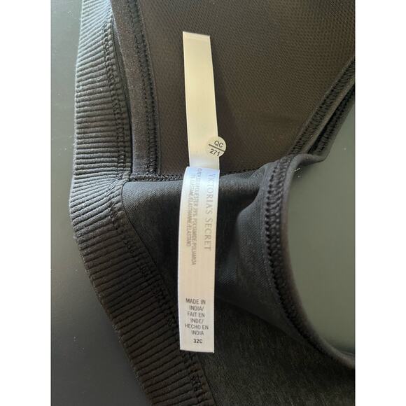 Victoria's Secret VSX Knockout Front Zip Sport Bra 32C padded racerback gray - Picture 11 of 11